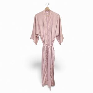 Slip x Kylie Skin Pure Mulberry Silk Long Robe Blush Pink One Size Luxury Glam